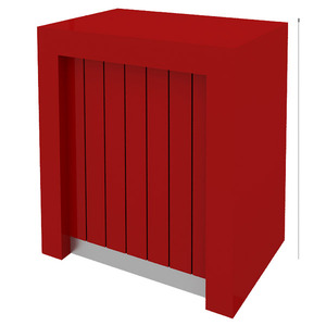 KDT-224-4 사각 카운터 세로매직형 빨강색 사이즈 색상 변경 가능 주문제작 안내데스크 인포메이션 책상